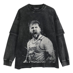 LUKA DONCIC VINTAGE LAYERED LONG SLEEVE
