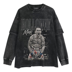 MAX HOLLOWAY VINTAGE MMA FIGHTER TANK TOP & TEE & LONG SLEEVE & LAYERED LS & HOODIE