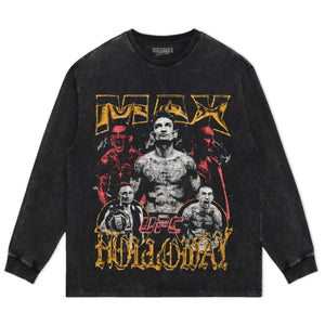 MAX HOLLOWAY VINTAGE MMA FIGHTER V3 TANK TOP & TEE & LONG SLEEVE & LAYERED LS & HOODIE