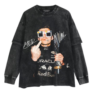 MAX VERSTAPPEN 2026 MIDDLE FINGER V2 TANK TOP & TEE & LONG SLEEVE & LAYERED LS & HOODIE