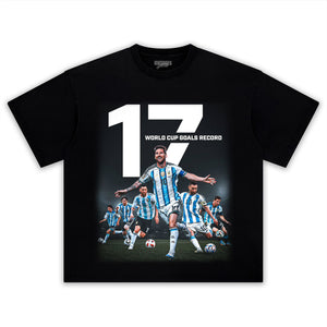 MESSI WORLD CUP GOALS RECORD TANK TOP & TEE & LONG SLEEVE & LAYERED LS & HOODIE