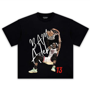 MIAMI BAM ADEBAYO #13 DUNK BASKETBALL CARTOON TEE & LS & HOODIE