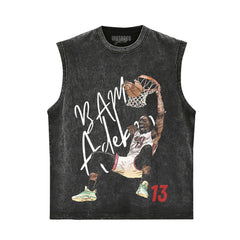 MIAMI BAM ADEBAYO #13 DUNK BASKETBALL CARTOON TANK TOP