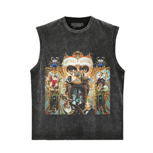 MICHAEL JACKSON DANGEROUS WORLD TOUR TANK TOP & TEE & LONG SLEEVE & LAYERED LS & HOODIE