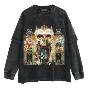 MICHAEL JACKSON DANGEROUS WORLD TOUR TANK TOP & TEE & LONG SLEEVE & LAYERED LS & HOODIE