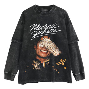 MICHAEL JACKSON GLOVE SIGNED TANK TOP & TEE & LONG SLEEVE & LAYERED LS & HOODIE