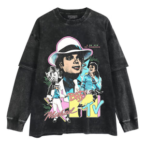 MICHAEL JACKSON KING OF POP V3 TANK TOP & TEE & LONG SLEEVE & LAYERED LS & HOODIE