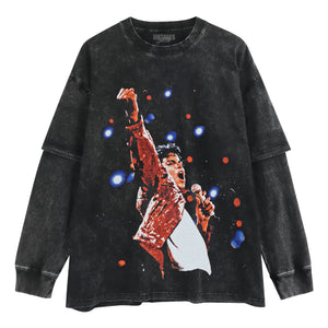MICHAEL JACKSON KING OF POP V4 TANK TOP & TEE & LONG SLEEVE & LAYERED LS & HOODIE