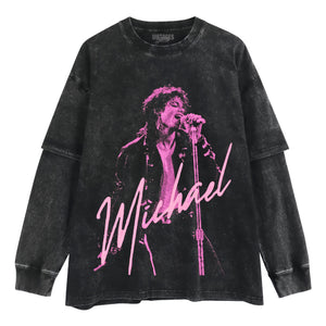 MICHAEL JACKSON KING OF POP V6 TANK TOP & TEE & LONG SLEEVE & LAYERED LS & HOODIE