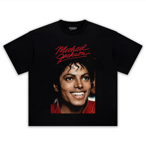 MICHAEL JACKSON SIGNED PHOTO TANK TOP & TEE & LONG SLEEVE & LAYERED LS & HOODIE