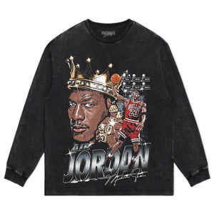 MICHEAL JORDAN CHICAGO BULLS VINTAGE STYLE V3 TEE & LS & HOODIE