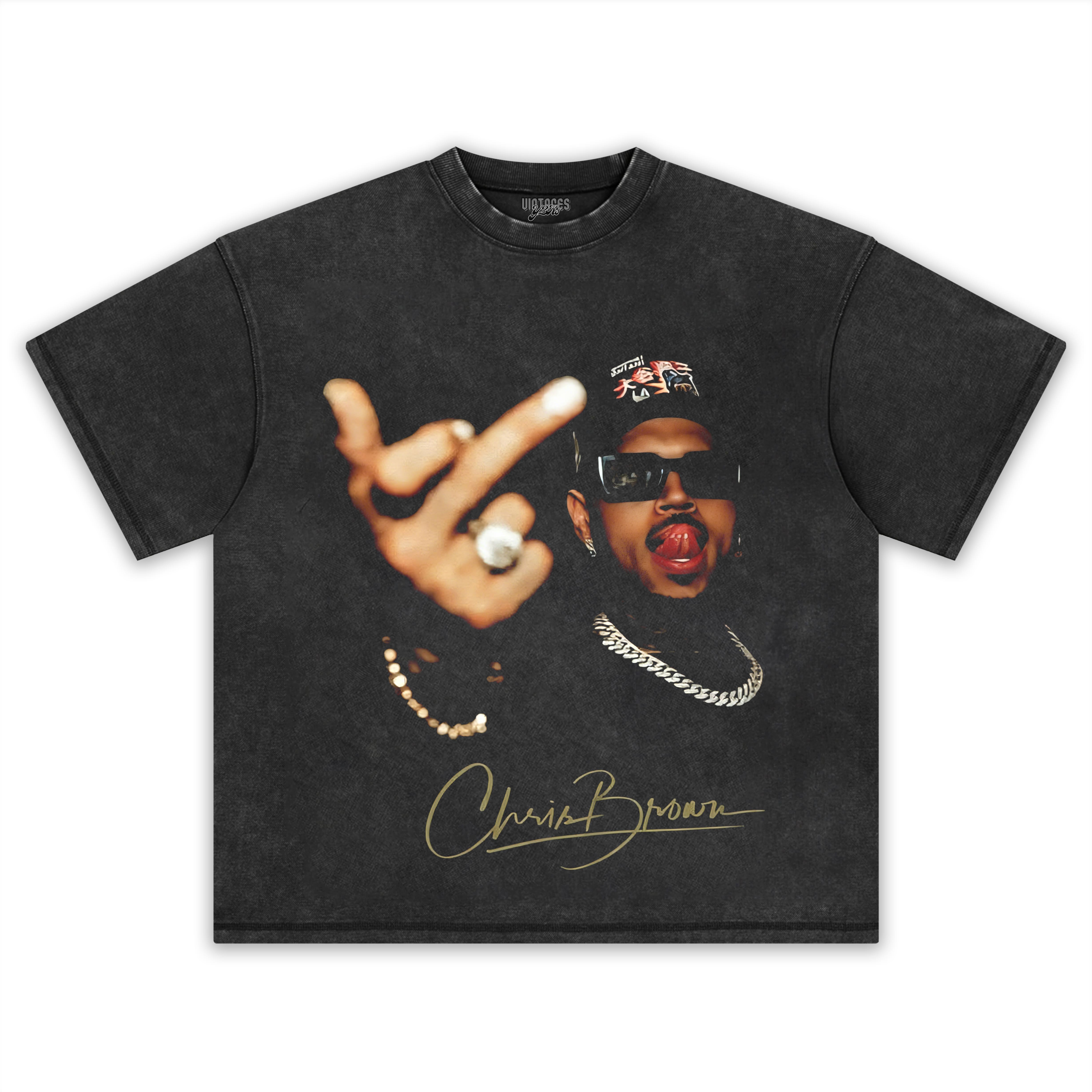 MIDDLE FINGER - CHRIS BROWN TEE & LS & HOODIE