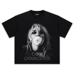 MILEY CYRUS & BASS PERSUADES TANK TOP & TEE & LONG SLEEVE & LAYERED LS & HOODIE