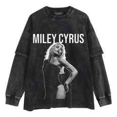 MILEY CYRUS POSE LAYERED LONG SLEEVE