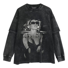 MILEY CYRUS V2 LAYERED LONG SLEEVE