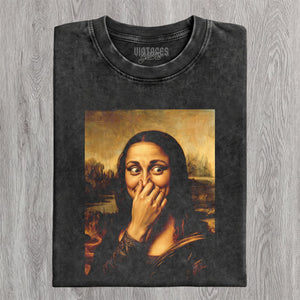MONA LISA PARODY - MONA LISA IN TOILET TANK TOP & TEE & LONG SLEEVE & LAYERED LS & HOODIE