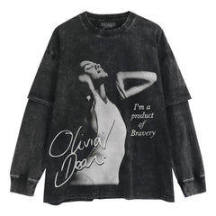 OLIVIA DEAN I’M A PRODUCT OF BRAVERY LAYERED LONG SLEEVE