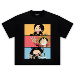 ONE PIECE - LUFFY BROTHERS TEE & LS & HOODIE