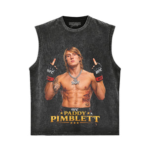 PADDY PIMBLETT FLIPPING THE BIRD VINTAGE CLASSIC TANK TOP & TEE & LONG SLEEVE & LAYERED LS & HOODIE