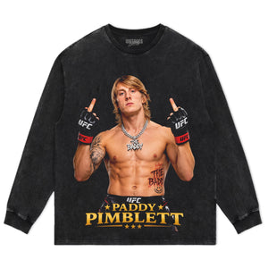 PADDY PIMBLETT FLIPPING THE BIRD VINTAGE CLASSIC TANK TOP & TEE & LONG SLEEVE & LAYERED LS & HOODIE