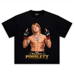 PADDY PIMBLETT FLIPPING THE BIRD VINTAGE CLASSIC TANK TOP & TEE & LONG SLEEVE & LAYERED LS & HOODIE
