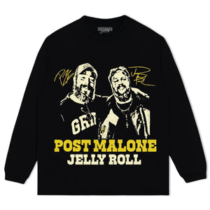 POST MALONE AND JELLY ROLL THE BIG ASS STADIUM TOUR 2026 TEE & LS & HOODIE