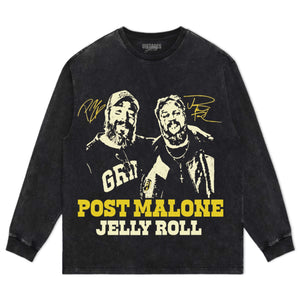 POST MALONE AND JELLY ROLL THE BIG ASS STADIUM TOUR 2026 TEE & LS & HOODIE