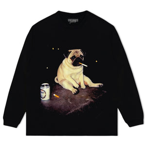PUG SMOKING DOG LOVERS TANK TOP & TEE & LONG SLEEVE & LAYERED LS & HOODIE