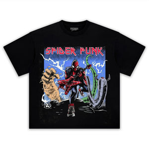 RETRO SPIDER PUNK PUNK-ROCK HERO TEE & LS & HOODIE