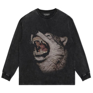 RETRO STREET STYLE & DARK GRAY WOLF TANK TOP & TEE & LONG SLEEVE & LAYERED LS & HOODIE