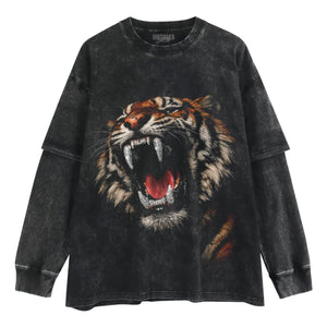 RETRO STREET STYLE & DARK TIGER TANK TOP & TEE & LONG SLEEVE & LAYERED LS & HOODIE
