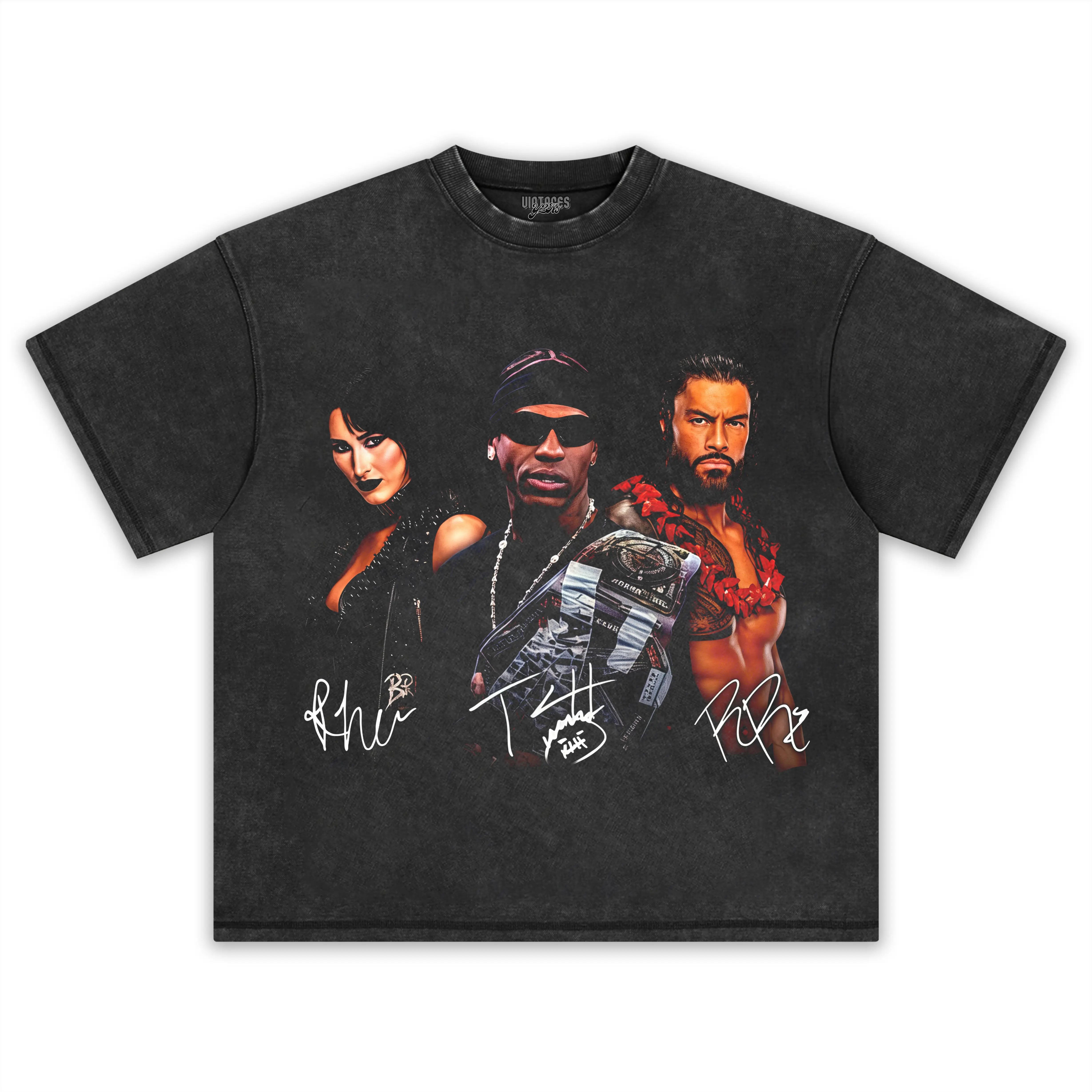 RHEA RIPLEY & ROMAN REIGNS & TRAVISSCOTT TEE