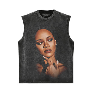 RIHANNA GLAMOROUS PORTRAIT TANK TOP & TEE & LONG SLEEVE & LAYERED LS & HOODIE