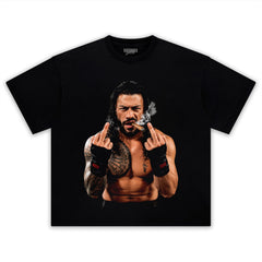ROMAN REIGNS MIDDLE FINGER TANK TOP & TEE & LONG SLEEVE & LAYERED LS & HOODIE