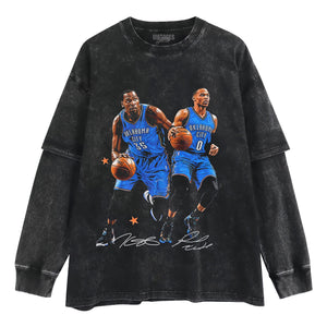 RUSSELL WESTBROOK & KEVIN DURANT TANK TOP & TEE & LONG SLEEVE & LAYERED LS & HOODIE
