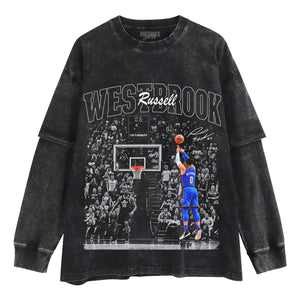 RUSSELL WESTBROOK OKLAHOMA BASKETBALL TANK TOP & TEE & LONG SLEEVE & LAYERED LS & HOODIE
