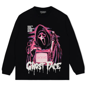 SCREAM GHOST FACE PINK TV TEE & LS & HOODIE