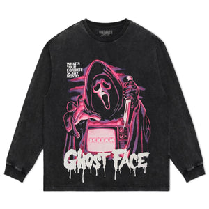 SCREAM GHOST FACE PINK TV TEE & LS & HOODIE