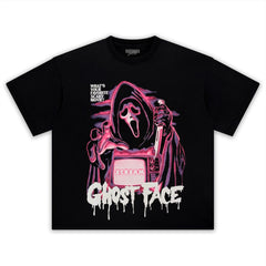 SCREAM GHOST FACE PINK TV TEE & LS & HOODIE