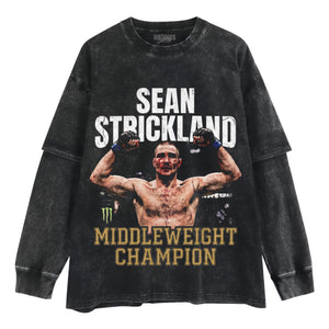 SEAN STRICKLAND MIDDLEWEIGHT CHAMPION TANK TOP & TEE & LONG SLEEVE & LAYERED LS & HOODIE