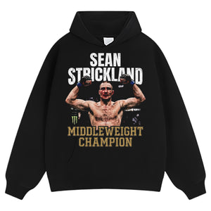 SEAN STRICKLAND MIDDLEWEIGHT CHAMPION TANK TOP & TEE & LONG SLEEVE & LAYERED LS & HOODIE