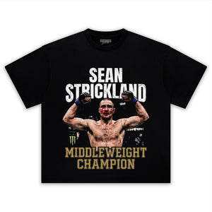 SEAN STRICKLAND MIDDLEWEIGHT CHAMPION TANK TOP & TEE & LONG SLEEVE & LAYERED LS & HOODIE