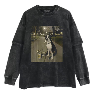 SMOKING DOG CIGARETTE GEN Z DOG TANK TOP & TEE & LONG SLEEVE & LAYERED LS & HOODIE