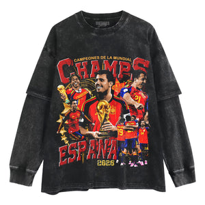 SPAIN - WC '26 CHAMPS V6 TANK TOP & TEE & LONG SLEEVE & LAYERED LS & HOODIE