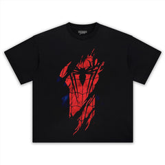 SPIDER-MAN - DAMAGED BATTLE SUIT TANK TOP & TEE & LONG SLEEVE & LAYERED LS & HOODIE