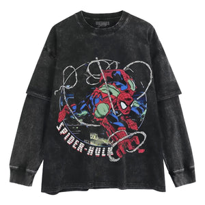 SPIDERMAN WEBBED SPIDER HULKK TANK TOP & TEE & LONG SLEEVE & LAYERED LS & HOODIE