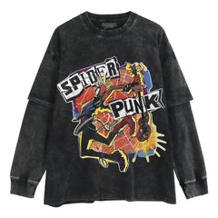 SPIDER PUNK LAYERED LONG SLEEVE