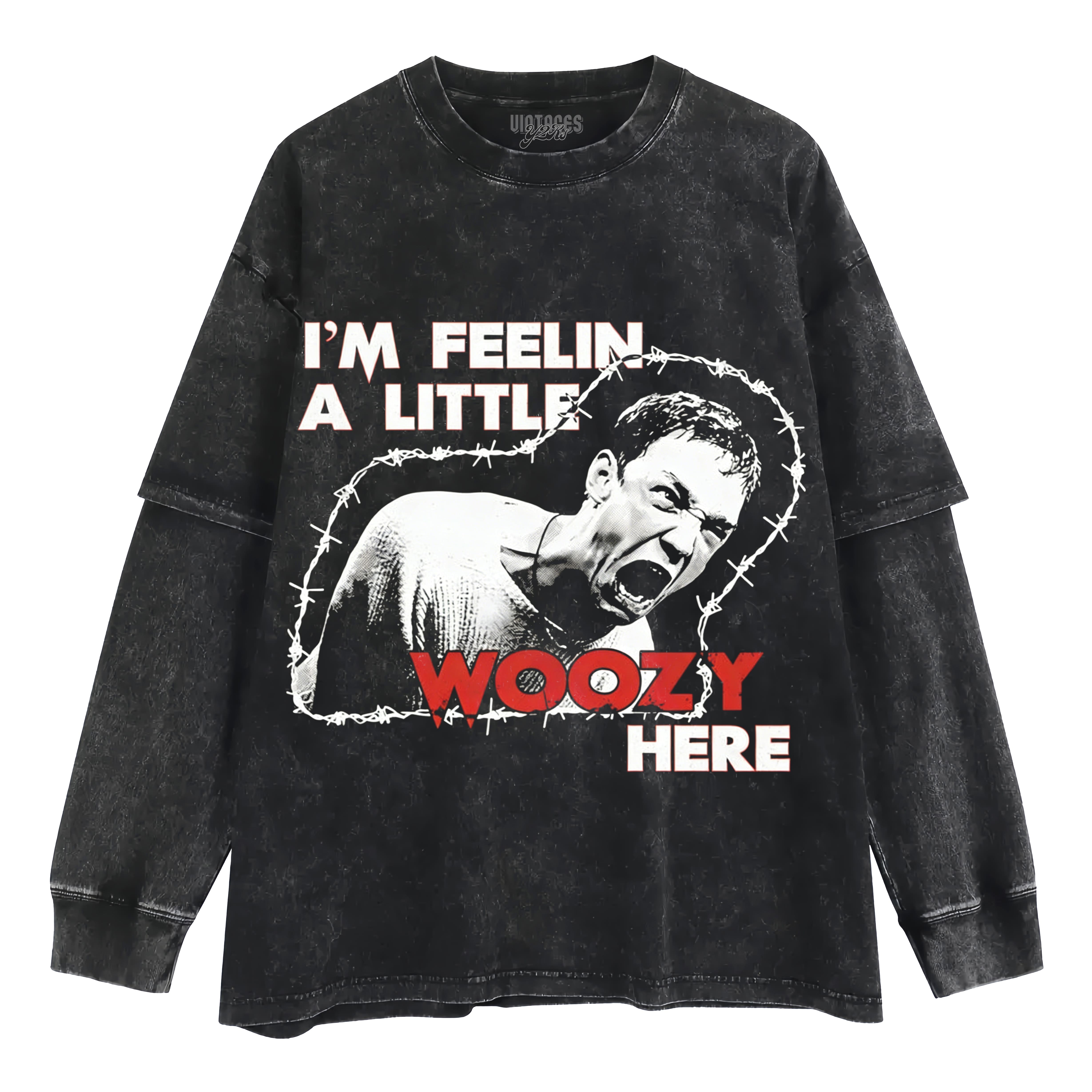 STU MACHER - I'M FEELIN A LITTLE WOOZY HERE - MATTHEW LILLARD LAYERED LONG SLEEVE