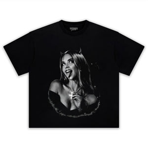 SYDNEY SWEENEY DEVIL TANK TOP & TEE & LONG SLEEVE & LAYERED LS & HOODIE