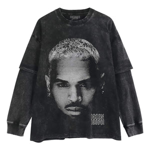 THE FACE OF BREEZY CHRIS BROWN TANK TOP & TEE & LONG SLEEVE & LAYERED LS & HOODIE